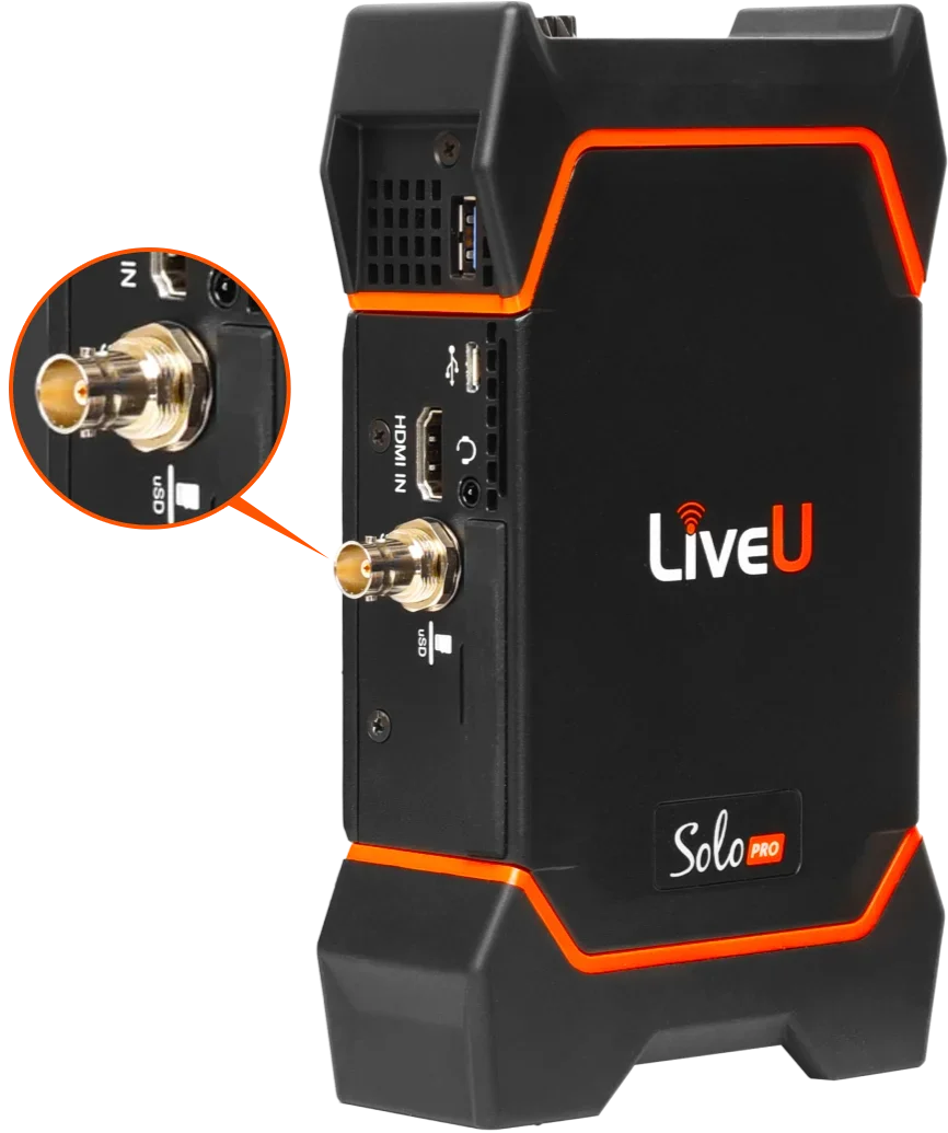 LiveU Solo Pro SDI professional broadcast live streaming encoder