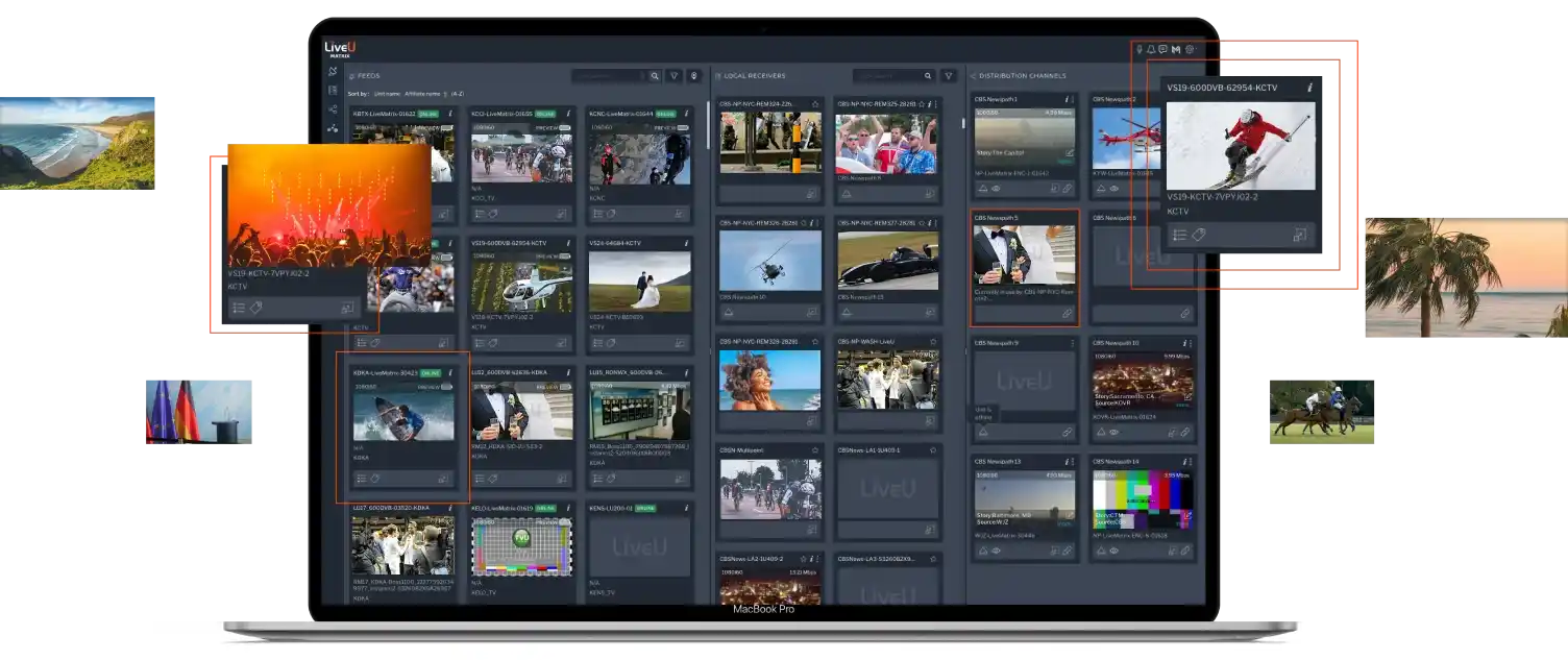 Broadcast production using LiveU LU800 multi-camera 5G encoder